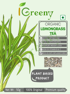iGreeny organic Lemongrass Tea 50g – Immunity Booster and Weight Management Hair & Skin Pure Herb Caffeine Free Detox Tea …