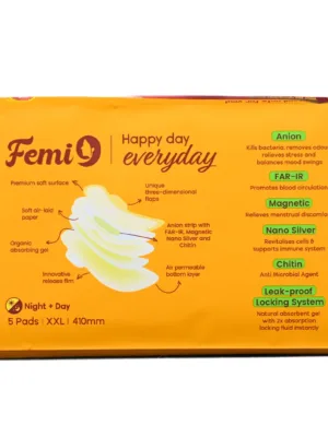 Femi 9 Sanitary Napkin(410 mm- 5 Pads) Pack of 1