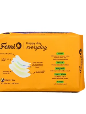 Femi 9 Daily wear Mini Sanitary Napkin(180 mm- 30 Pads) Pack of 1
