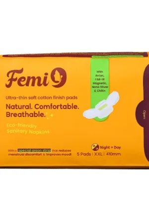 Femi 9 Sanitary Napkin(410 mm- 5 Pads) Pack of 1