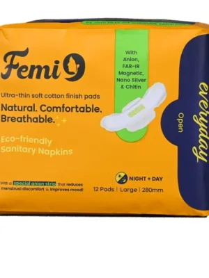 Femi 9 Sanitary Napkin(280 mm- 12 Pads) Pack of 1