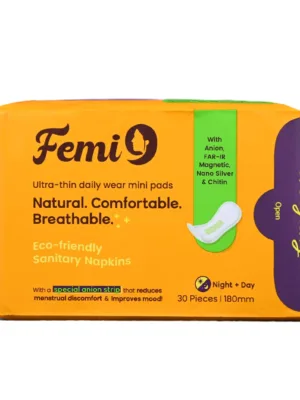 Femi 9 Daily wear Mini Sanitary Napkin(180 mm- 30 Pads) Pack of 1